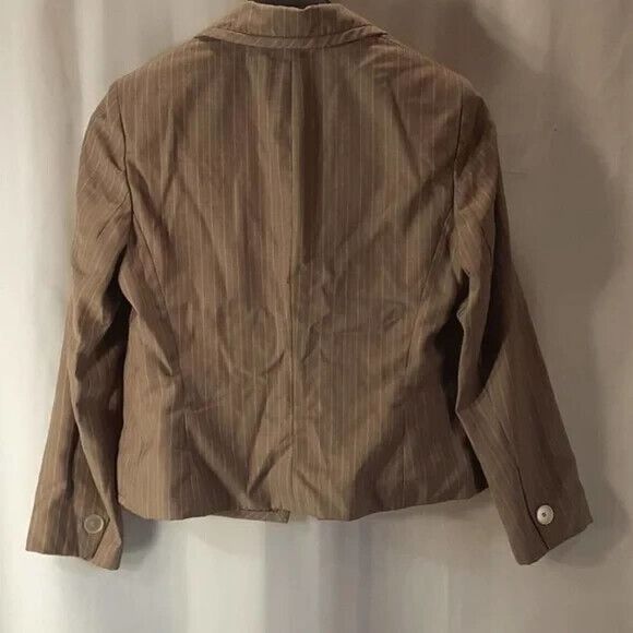 Jones wear Petite blazer women's size 12P striped tan pink * - Picture 2 of 10